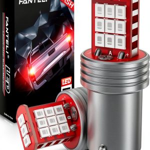 1157 LED Brake Light FANTELI Strobe Red Bulb-0