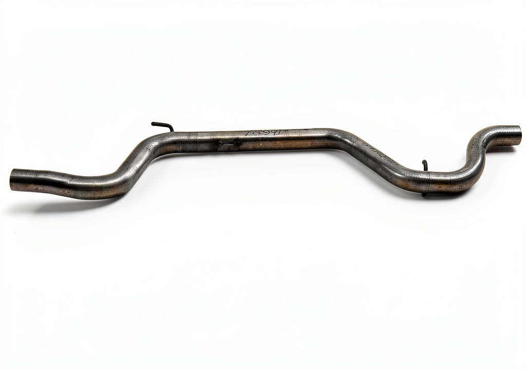 Installing Walker Exhaust Pipe Aluminized Steel Bolt-On on a wooden garage workbench