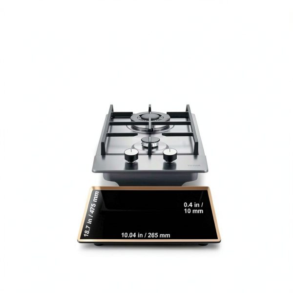 VEVOR 12" 2-Burner Cooktop Stainless Steel LPG/NG Convertible 12250BTU-6