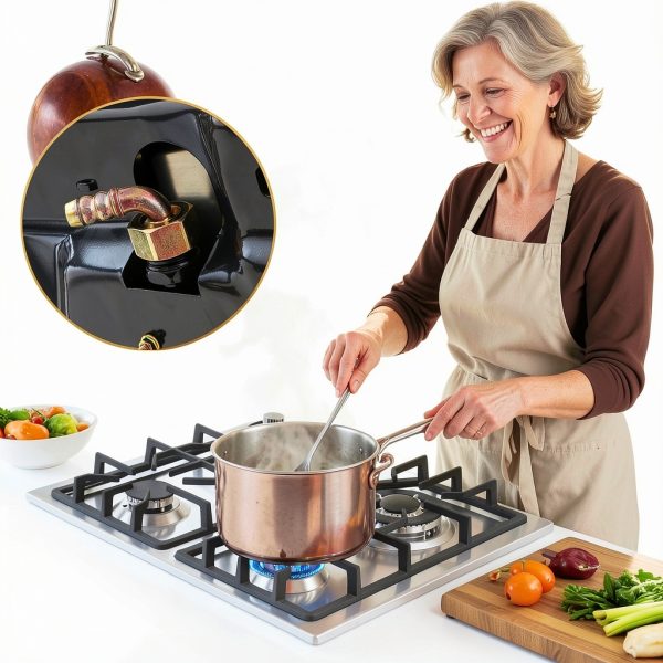 22x20 Gas Cooktop by forimo 4-Burner Stainless Steel 20W x 22L-5