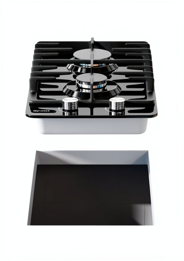 2 Burners Gas Cooktop TOPWISH 12" Tempered Glass 18000 BTU Convertible-5