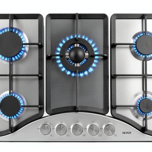 VEVOR 30" 5-Burner Cooktop Stainless Steel Dual Fuel Convertible-0