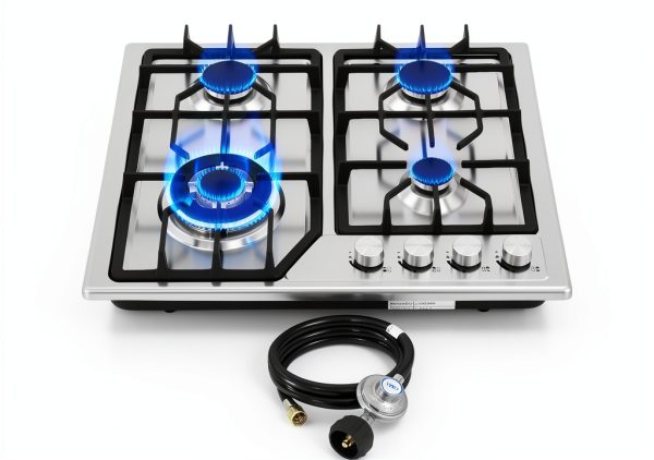 22x20 Gas Cooktop by forimo 4-Burner Stainless Steel 20W x 22L-0