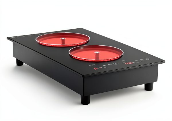 VBGK Electric Cooktop,12 Inch Built-in Radiant Electric Stove Top,110V 2100W 2 burner cooktop With 9 Heating Level, Timer & Kid Safety Lock, Sensor Touch Control 2 burner Induction Cooktop-7