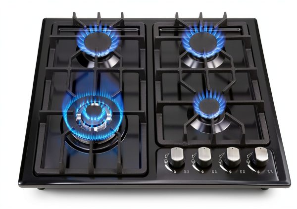 FORIMO Gas Cooktop 22 Inch Stainless Steel 4 Burner with Conversion-0