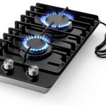 2 Burners Gas Cooktop TOPWISH 12" Tempered Glass 18000 BTU Convertible-0