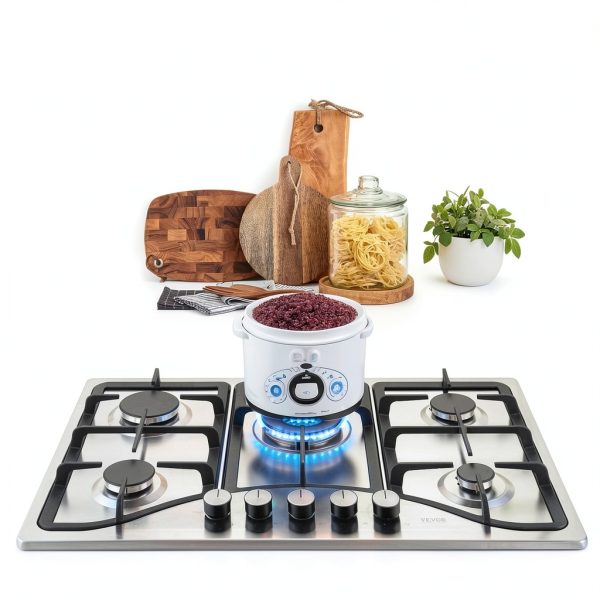 VEVOR 30" 5-Burner Cooktop Stainless Steel Dual Fuel Convertible-1
