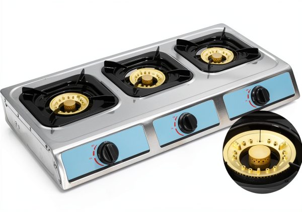 Stainless Steel 3 Burner Propane Gas Stove forimo Cooktop Ignition-5
