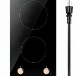 VEVOR Induction Cooktop, 1800W Electric Countertop Burner, 2 Burner Knob Control Stove, Built-in Induction Cooktop with 12 Temperature Settings, Glass Surface, Auto Shut-Off-0